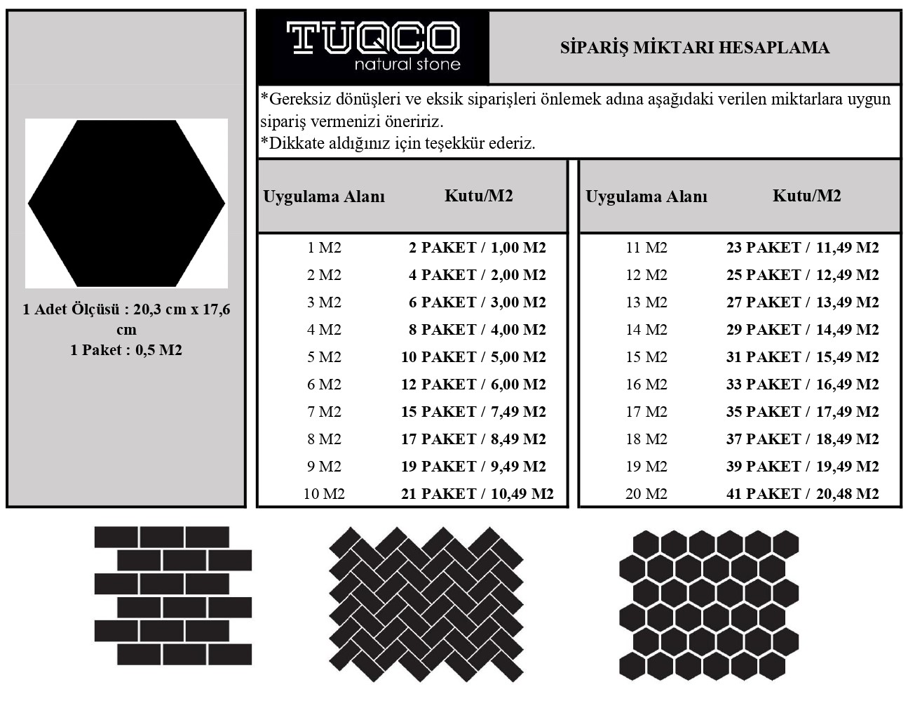 Tuqco Doğal Taş 8’’ Myra Fırçalı Altıgen Mermer Mozaik Banyo Zemin Duvar Kaplama