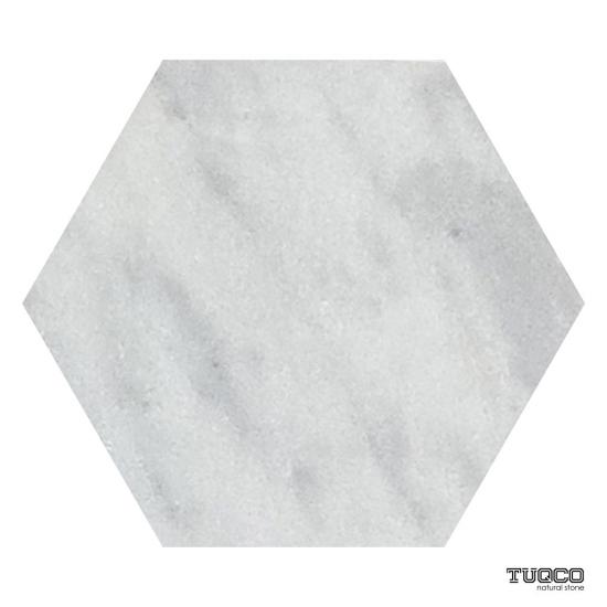 8’’ Hexagon Carrara Honlu