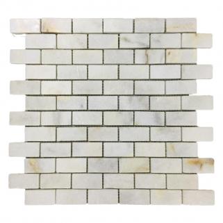 TUQCO Doğaltaş Fileli 2,3 x 4,8 Brick Golden Cilalı Mermer Mozaik